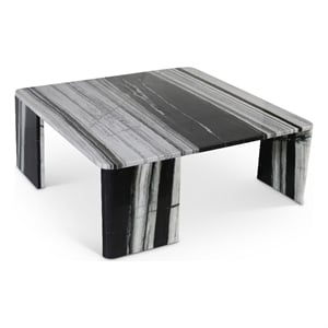 Meridian Furniture Livorno Panda Genuine Marble Coffee Table