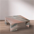 Meridian Furniture Livorno Pink Genuine Marble Coffee Table