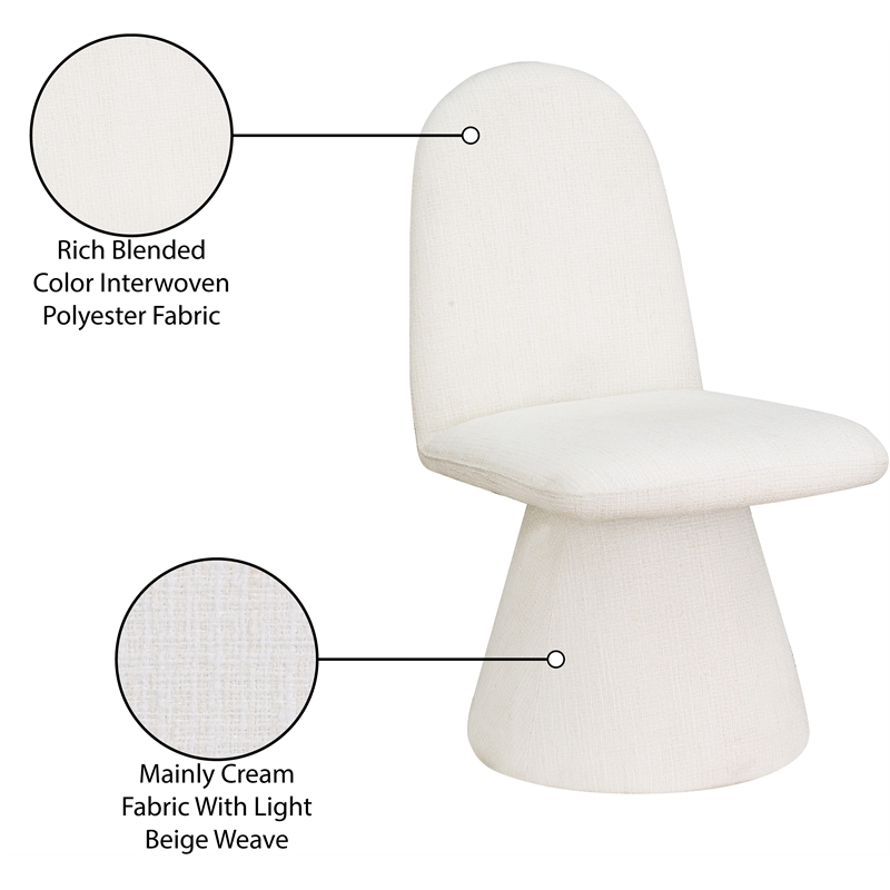Meridian Furniture Renuar Cream Fabric Dining Chair (Set of 2)