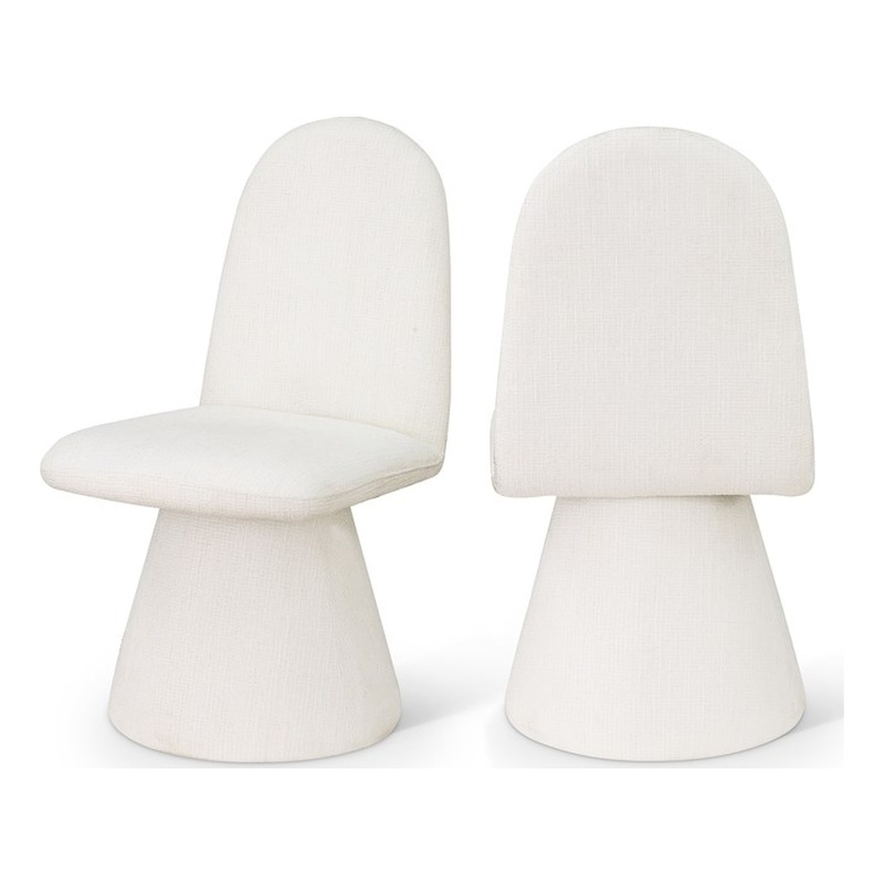 Meridian Furniture Renuar Cream Fabric Dining Chair (Set of 2)