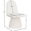 Meridian Furniture Renuar Cream Fabric Dining Chair (Set of 2)