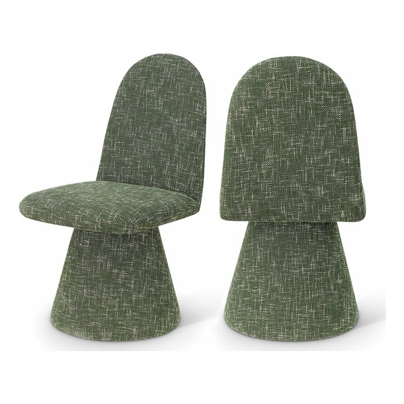 Meridian Furniture Renuar Green Fabric Dining Chair (Set of 2)