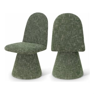 Meridian Furniture Renuar Green Fabric Dining Chair (Set of 2)