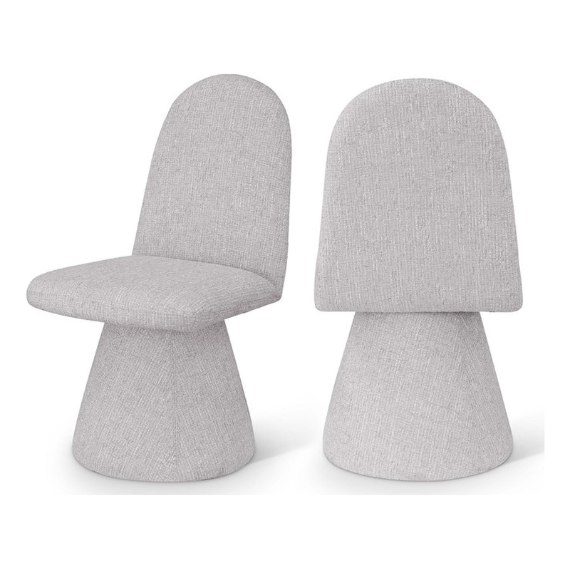 Meridian Furniture Renuar Grey Fabric Dining Chair (Set of 2)