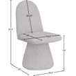 Meridian Furniture Renuar Grey Fabric Dining Chair (Set of 2)