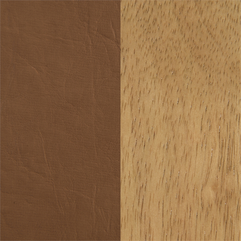 Meridian Furniture Asher Cognac Vegan Leather King Bed