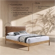 Meridian Furniture Asher Cognac Vegan Leather King Bed