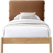 Meridian Furniture Asher Cognac Vegan Leather Twin Bed