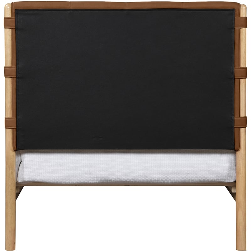 Meridian Furniture Asher Cognac Vegan Leather Twin Bed