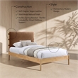 Meridian Furniture Asher Cognac Vegan Leather Twin Bed