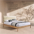 Meridian Furniture Asher Cream Vegan Leather King Bed
