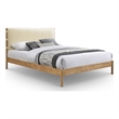 Meridian Furniture Asher Cream Vegan Leather King Bed