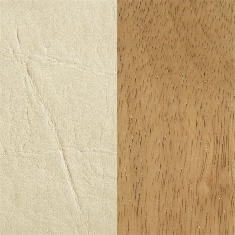 Meridian Furniture Asher Cream Vegan Leather Queen Bed