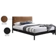 Meridian Furniture Abigail Cognac Vegan Leather Full Bed