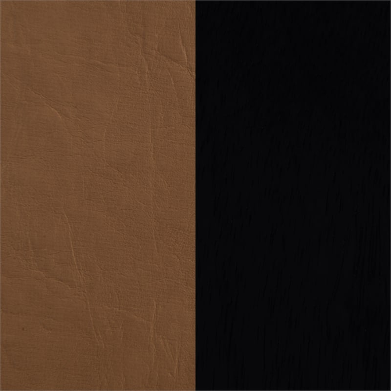Meridian Furniture Abigail Cognac Vegan Leather King Bed