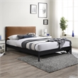 Meridian Furniture Abigail Cognac Vegan Leather Queen Bed