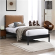 Meridian Furniture Abigail Cognac Vegan Leather Twin Bed