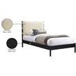 Meridian Furniture Abigail Cream Vegan Leather Twin Bed