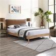Meridian Furniture Asher Cognac Vegan Leather Full Bed