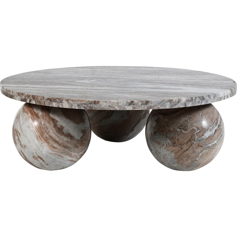 Meridian Furniture Spherical Brown Marble Coffee Table