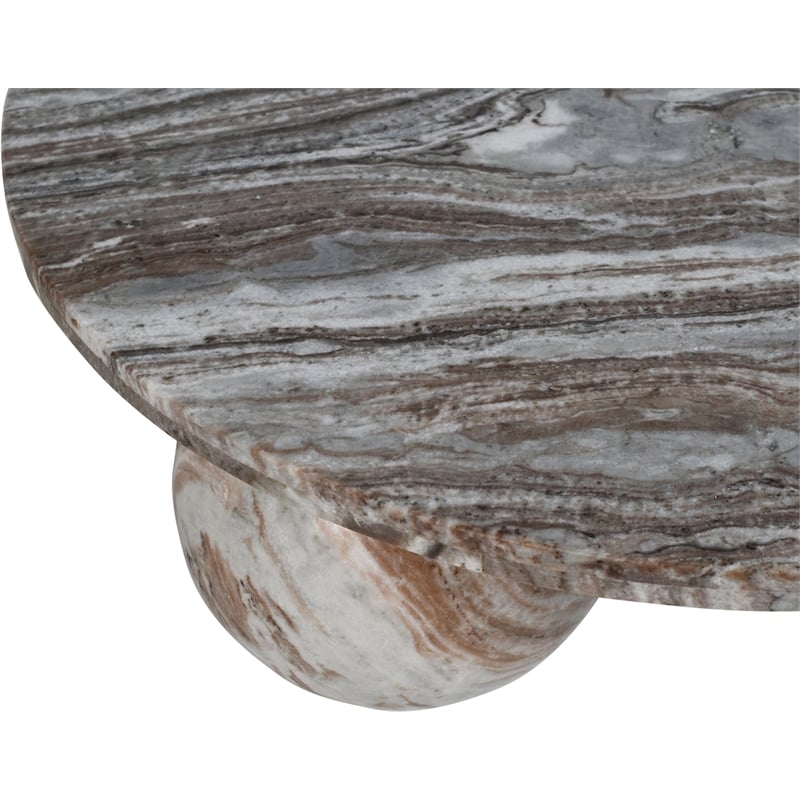Meridian Furniture Spherical Brown Marble Coffee Table