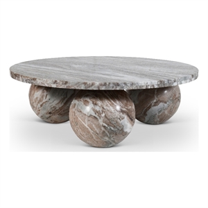 Meridian Furniture Spherical Brown Marble Coffee Table