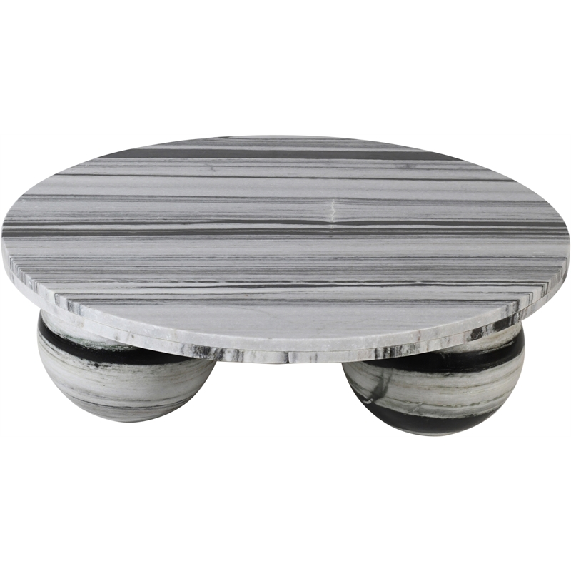 Meridian Furniture Spherical Panda Marble Coffee Table