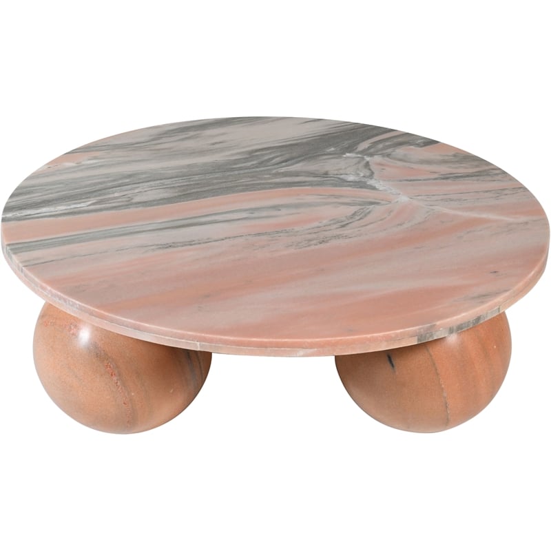 Meridian Furniture Spherical Pink Marble Coffee Table