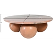 Meridian Furniture Spherical Pink Marble Coffee Table