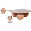 Meridian Furniture Spherical Pink Marble Coffee Table