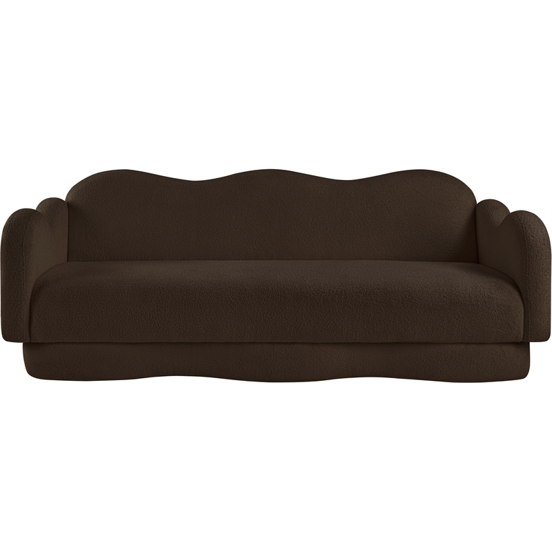 Meridian Furniture Bloom Brown Teddy Fabric Sofa