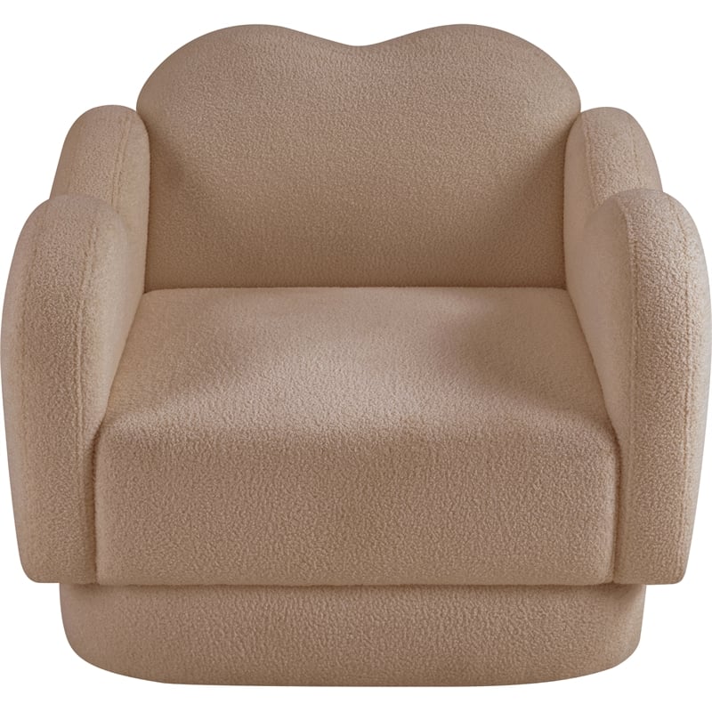 Meridian Furniture Bloom Beige Teddy Fabric Chair
