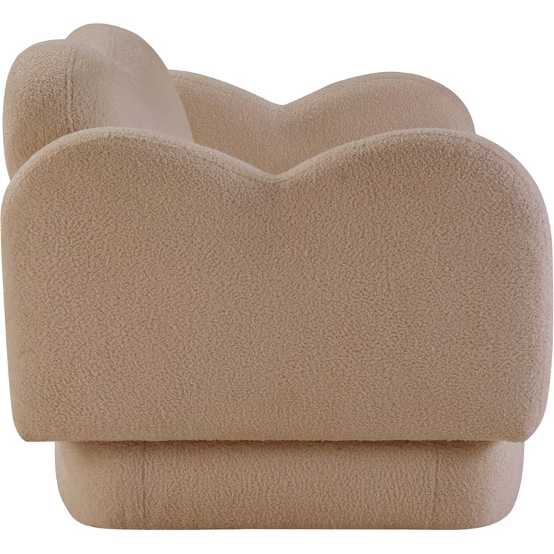 Meridian Furniture Bloom Beige Teddy Fabric Loveseat
