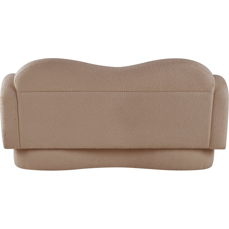 Meridian Furniture Bloom Beige Teddy Fabric Loveseat