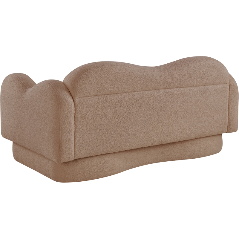 Meridian Furniture Bloom Beige Teddy Fabric Loveseat