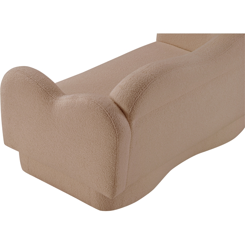 Meridian Furniture Bloom Beige Teddy Fabric Loveseat