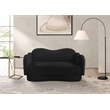 Meridian Furniture Bloom Black Teddy Fabric Loveseat