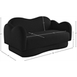 Meridian Furniture Bloom Black Teddy Fabric Loveseat