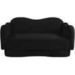 Meridian Furniture Bloom Black Teddy Fabric Loveseat
