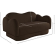Meridian Furniture Bloom Brown Teddy Fabric Loveseat