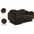 Meridian Furniture Bloom Brown Teddy Fabric Loveseat