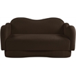 Meridian Furniture Bloom Brown Teddy Fabric Loveseat