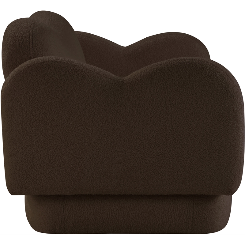 Meridian Furniture Bloom Brown Teddy Fabric Loveseat