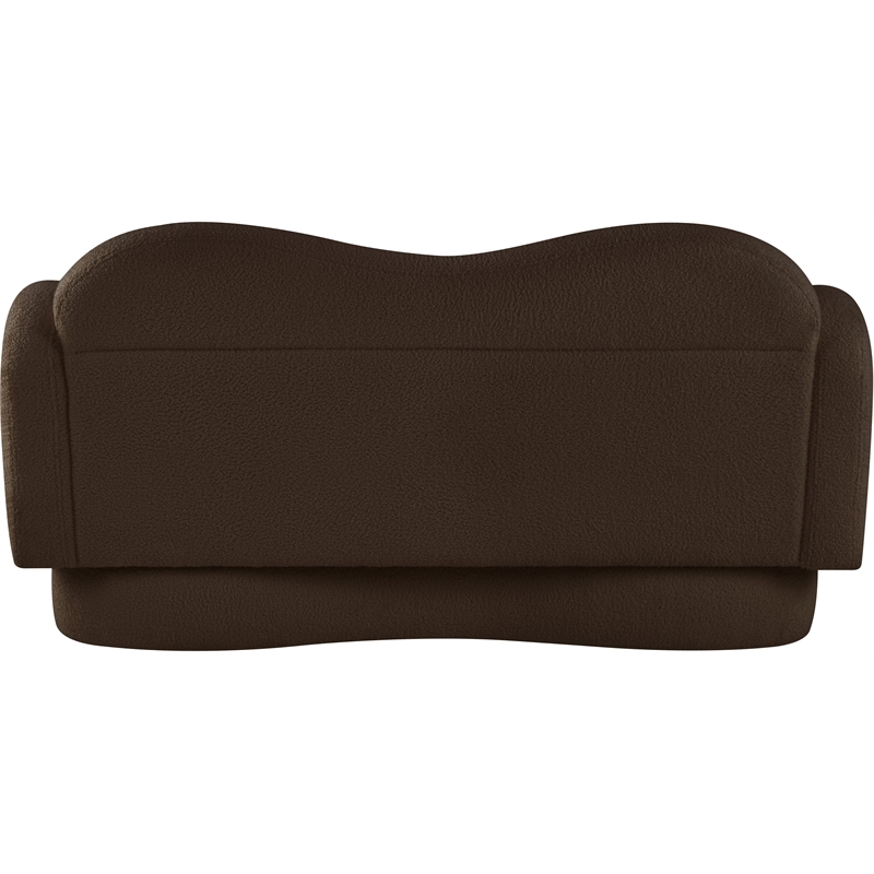 Meridian Furniture Bloom Brown Teddy Fabric Loveseat