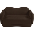 Meridian Furniture Bloom Brown Teddy Fabric Loveseat