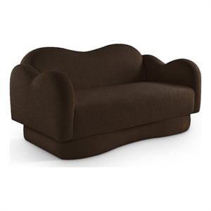 Meridian Furniture Bloom Brown Teddy Fabric Loveseat