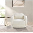 Meridian Furniture Bloom Cream Teddy Fabric Chair
