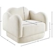 Meridian Furniture Bloom Cream Teddy Fabric Chair