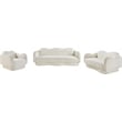 Meridian Furniture Bloom Cream Teddy Fabric Loveseat