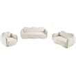 Meridian Furniture Bloom Cream Teddy Fabric Loveseat